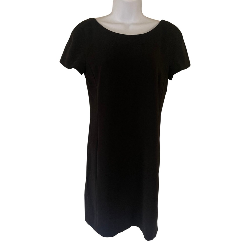 Theory Black Short Sleeve Classic Crepe Dress Size 4 Business